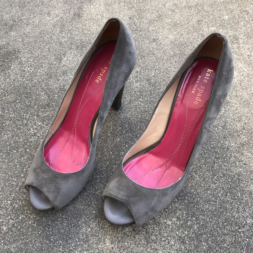 Kate Spade peep toe Grey Pumps 👠